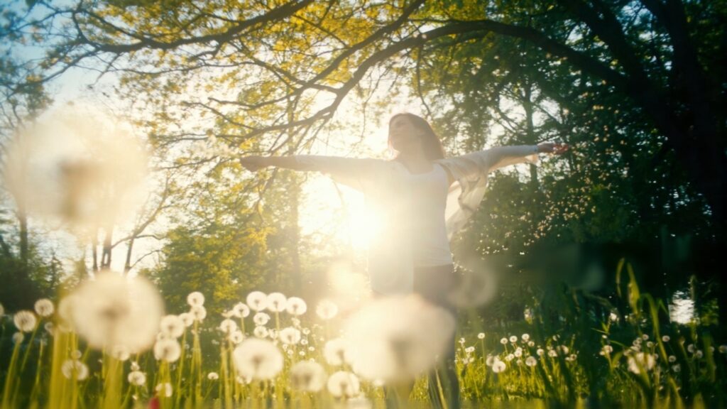 Woman healilng her heart